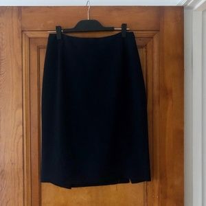 MM Lafleur Navy Seersucker Skirt